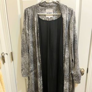BB Dakota Snakeskin-Print Duster Cardigan